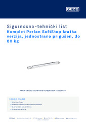 Komplet Perlan SoftStop kratka verzija, jednostrano prigušen, do 80 kg Sigurnosno-tehnički list HR