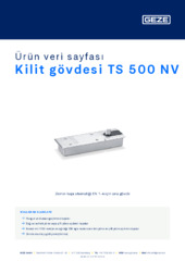 Kilit gövdesi TS 500 NV Ürün veri sayfası TR