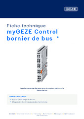 myGEZE Control bornier de bus  * Fiche technique FR