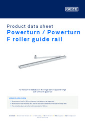 Powerturn / Powerturn F roller guide rail Product data sheet EN