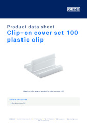 Clip-on cover set 100 plastic clip Product data sheet EN