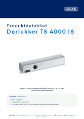 Dørlukker TS 4000 IS Produktdatablad DA