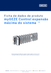 myGEZE Control expansão máxima do sistema  * Ficha de dados de produto PT