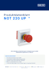 NOT 220 UP  * Produktdatenblatt DE