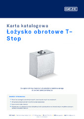Łożysko obrotowe T-Stop Karta katalogowa PL