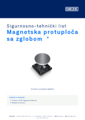 Magnetska protuploča sa zglobom  * Sigurnosno-tehnički list HR