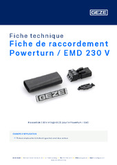 Fiche de raccordement Powerturn / EMD 230 V Fiche technique FR