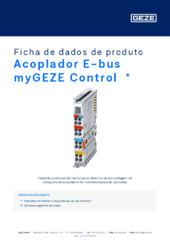 Acoplador E-bus myGEZE Control  * Ficha de dados de produto PT