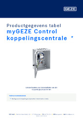 myGEZE Control koppelingscentrale  * Productgegevens tabel NL