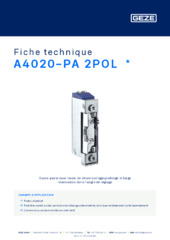 A4020-PA 2POL  * Fiche technique FR