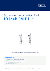 IQ lock EM DL  * Sigurnosno-tehnički list HR