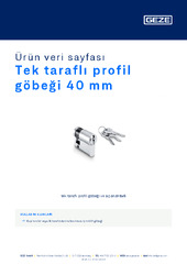Tek taraflı profil göbeği 40 mm Ürün veri sayfası TR