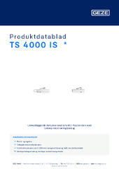 TS 4000 IS  * Produktdatablad DA