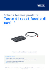 Tasto di reset fascio di cavi  * Scheda tecnica prodotto IT