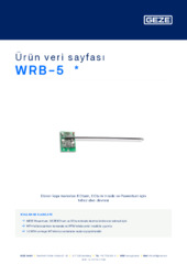 WRB-5  * Ürün veri sayfası TR