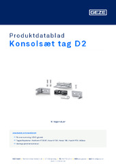 Konsolsæt tag D2 Produktdatablad DA