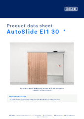 AutoSlide EI1 30  * Product data sheet EN