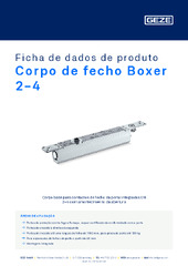 Corpo de fecho Boxer 2-4 Ficha de dados de produto PT