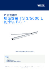 墙面安装 TS 3/5000 L 的滑轨 BG  * 产品规格书 ZH