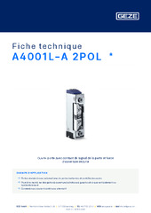 A4001L-A 2POL  * Fiche technique FR