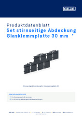 Set stirnseitige Abdeckung Glasklemmplatte 30 mm  * Produktdatenblatt DE