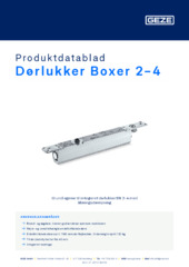 Dørlukker Boxer 2-4 Produktdatablad DA
