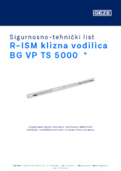 R-ISM klizna vodilica BG VP TS 5000  * Sigurnosno-tehnički list HR