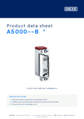 A5000--B  * Product data sheet EN