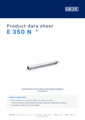 E 350 N  * Product data sheet EN