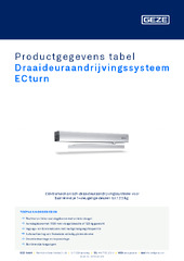 Draaideuraandrijvingssysteem ECturn Productgegevens tabel NL