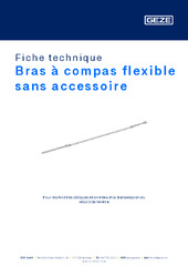Bras à compas flexible sans accessoire Fiche technique FR