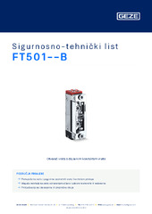 FT501--B Sigurnosno-tehnički list HR