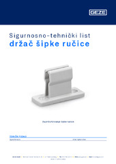 držač šipke ručice Sigurnosno-tehnički list HR