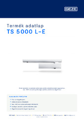 TS 5000 L-E Termék adatlap HU