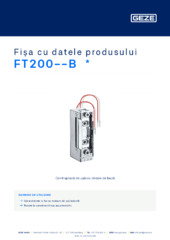 FT200--B  * Fișa cu datele produsului RO