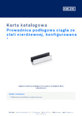 Prowadnica podłogowa ciągła ze stali nierdzewnej, konfigurowana  * Karta katalogowa PL