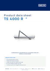 TS 4000 R  * Product data sheet EN