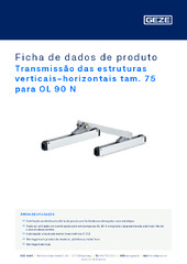Transmissão das estruturas verticais-horizontais tam. 75 para OL 90 N Ficha de dados de produto PT