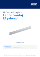 Lento montaj köşebendi Ürün veri sayfası TR