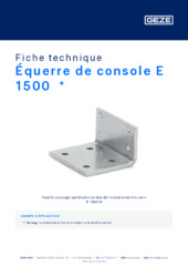 Équerre de console E 1500  * Fiche technique FR