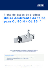 União deslizante da folha para OL 90 N / OL 95  * Ficha de dados de produto PT