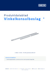 Vinkelkonsolbeslag  * Produktdatablad DA