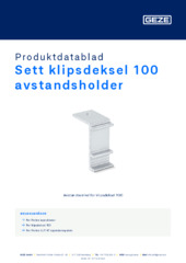 Sett klipsdeksel 100 avstandsholder Produktdatablad NB