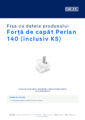 Forță de capăt Perlan 140 (inclusiv KS) Fișa cu datele produsului RO