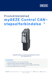 myGEZE Control CAN-støpselforbindelse  * Produktdatablad NB