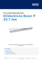 Glideskinne Boxer P 20,7 mm Produktdatablad NB