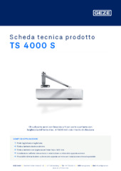 TS 4000 S Scheda tecnica prodotto IT