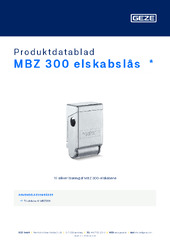 MBZ 300 elskabslås  * Produktdatablad DA