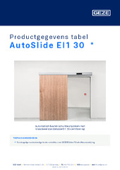 AutoSlide EI1 30  * Productgegevens tabel NL