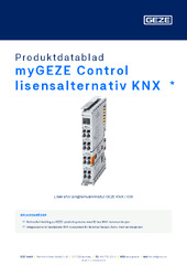 myGEZE Control lisensalternativ KNX  * Produktdatablad NB
